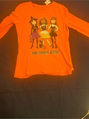 The Children's Place Orange Halloween Squad Long Sleeve Tee with Character Print
